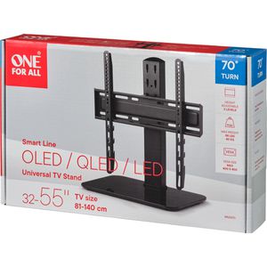 Produktbild für TV-Ständer One-For-All WM2470, schwarz, Metall &amp; Glas