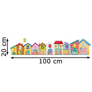 Produktbild für Puzzle Goula 55260, Zahlen 1-10 Häuserzeile