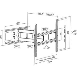 Produktbild für TV-Wandhalterung LogiLink BP0028, bis 50 kg