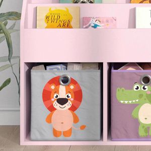 Produktbild für Bücherregal Vicco Luigi, rosa, mit 2 Faltboxen