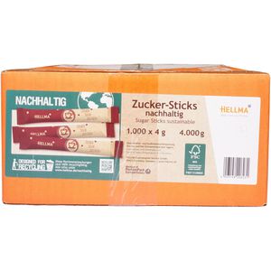 Produktbild für Zuckersticks Hellma nachhaltig, weißer Zucker