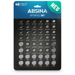 Knopfzelle Absina Sortiment 48-teilig