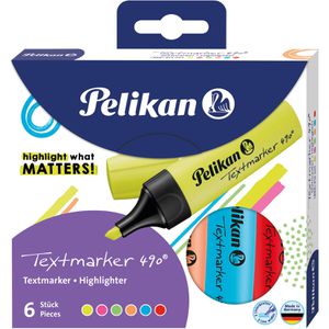 Produktbild für Textmarker Pelikan 490, 6 Stück