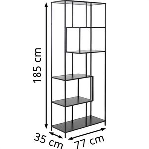 Produktbild für Bücherregal AC-Design Seaford, schwarz