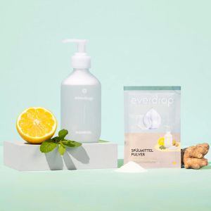 Produktbild für Spülmittel everdrop Limone Minze Ingwer, mikroplastikfrei
