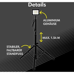 Produktbild für Baustrahler Müller-Licht Boston, LED, Netzbetrieb, 2,5 m Kabel