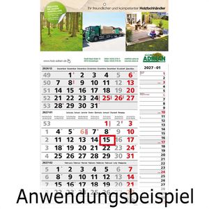 Produktbild für 3-Monatskalender Böttcher-AG Kombi Köln, mit Werbedruck
