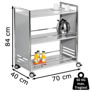Produktbild für Servierwagen Kerkmann Artline, 3371, silber, aus Metall