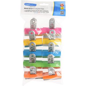 Produktbild für Briefklemmer RAPESCO RCB60COL, mit Aufhängeöse