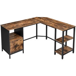 Schreibtisch Vasagle LWD75X, braun / schwarz