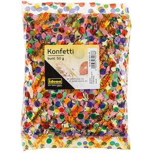 Konfetti Idena 8270076, rund, aus Papier