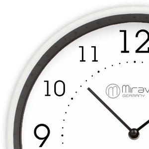 Produktbild für Wanduhr Miraval Design, Kunststoff, analog, Funkuhr