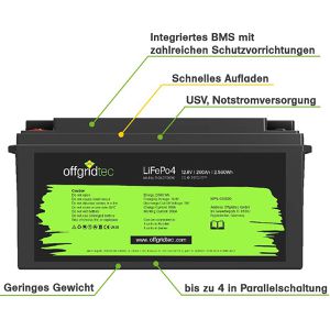 Produktbild für LiFePO4-Akku Offgridtec 12,8/200, 200 Ah