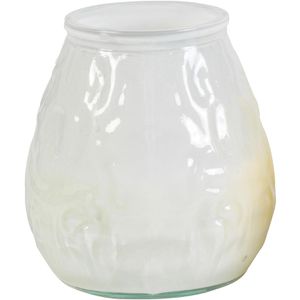 Gies-Kerzen Windlicht 205-612012-10, weiß, aus Glas, mit Kerze, (HxØ) 9,5 x 10,5 cm
