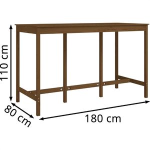 Produktbild für Bartisch vidaXL 822165, kiefer honigbraun
