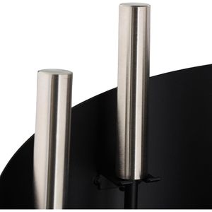 Produktbild für Kaminbesteck Relaxdays 10033829, aus Metall, schwarz, 4-teilig