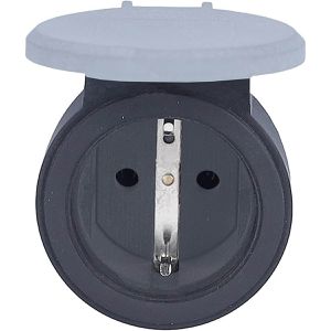 Produktbild für Schutzkontakt-Kupplung as-Schwabe 62311, schwarz / grau