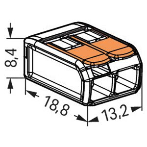Produktbild für Verbindungsklemme Wago Compact, 221-412/995-016, 2 Leiter