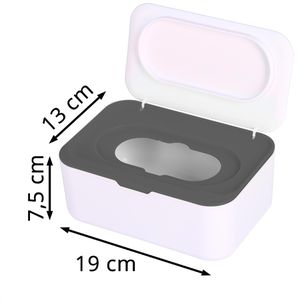 Produktbild für Feuchttücherbox Böttcher-AG weiß / grau