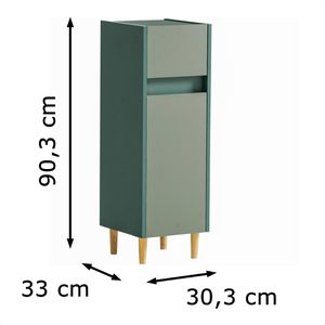 Produktbild für Badschrank Schildmeyer Lovis 157057, mit 4 Füßen, grün
