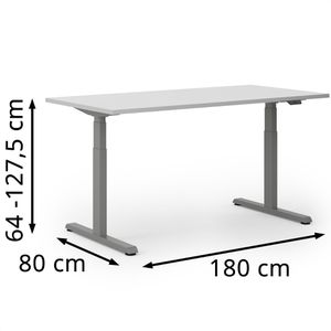 Produktbild für Schreibtisch Actiforce Pro 1050 lite, lichtgrau / anthrazit