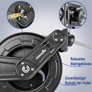 Produktbild für Druckluftschlauchtrommel Poppstar Premium, 20 + 2m