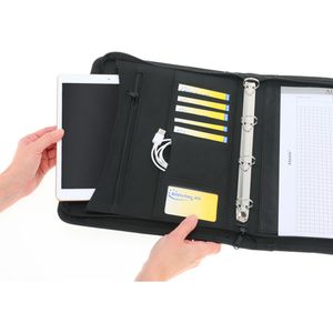 Produktbild für Schreibmappe Alassio 30070, Rondo, schwarz, Kunstleder