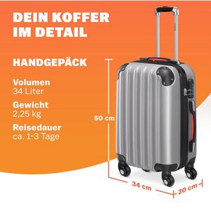 Produktbild für Koffer Monzana Baseline silber