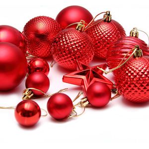 Produktbild für Weihnachtskugeln Deuba 105292, rot