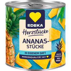 Obstkonserve Edeka Herzstücke Ananas in eigenem Saft
