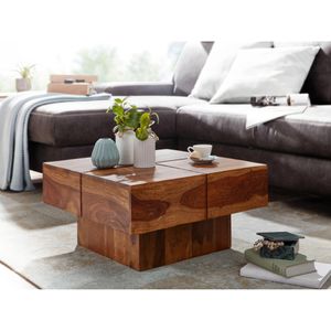 Produktbild für Couchtisch Wohnling WL6.549, aus Massivholz, sheesham