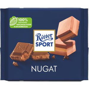 Ritter-Sport Tafelschokolade Nugat, Großtafel, 250g
