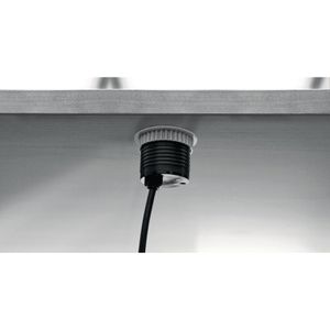Produktbild für Einbausteckdose Unitec 302626, silber, mit 1,5 m Kabel