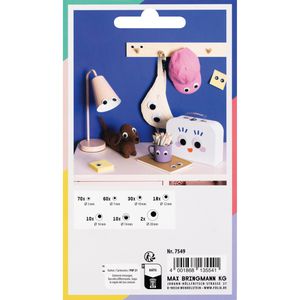 Produktbild für Wackelaugen Folia 7549 Big Box Mix, selbstklebend