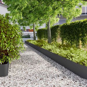 Produktbild für Rasenkante vidaXL 860166, schwarz, UV-beständig, flexibel