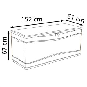 Produktbild für Gartenbox Lifetime XXL, aus Kunststoff