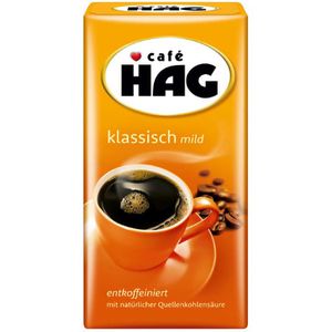 Cafe-HAG Kaffee Klassik Mild, entkoffeiniert, gemahlener Kaffee, 500g