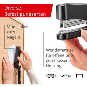 Produktbild für Heftgerät Novus B2, 020-1255, inkl. 200 Heftklammern