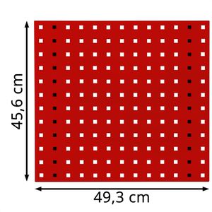 Produktbild für Werkzeugwand ADB 23031, rot, aus Metall