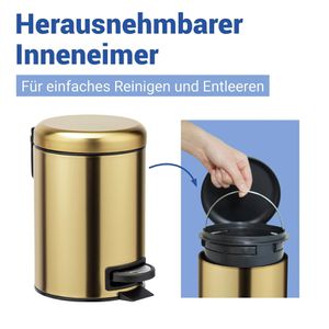 Produktbild für Mülleimer Wenko Leman, gold