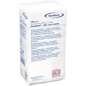 Produktbild für Mullkompressen MaiMed 21010, aus Baumwolle, unsteril