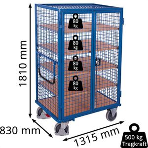 Produktbild für Etagenwagen VARIOfit sw-800.987