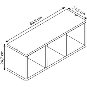 Produktbild für Badregal Schildmeyer Bjarne 153155, aus Holz, fjord blau