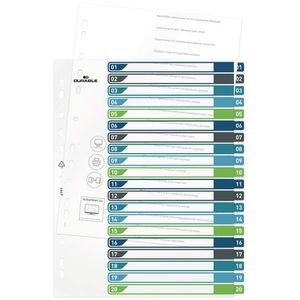Produktbild für Register Durable 6797-27, A4 Überbreite, 1-20