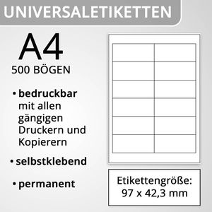 Produktbild für Universaletiketten Kores E9742.500