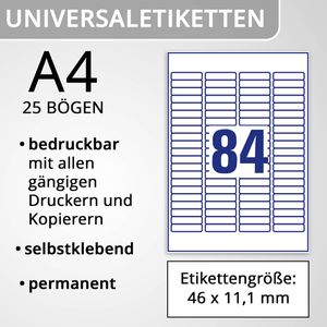 Produktbild für Universaletiketten Zweckform L7656-25, weiß
