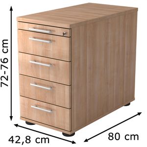 Produktbild für Standcontainer Hammerbacher Solid SC50, nussbaum