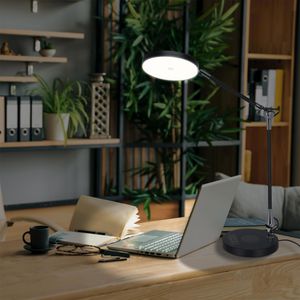 Produktbild für Schreibtischlampe Paulmann Numis Qi, schwarz, LED, dimmbar