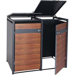 Produktbild für Mülltonnenbox Mendler HWC-J82, Metall