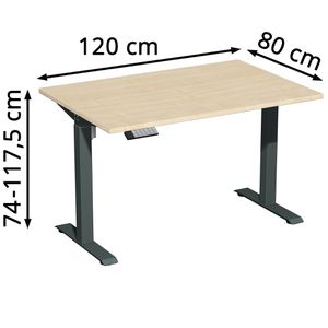 Produktbild für Schreibtisch Geramöbel Elevate Home, ahorn / anthrazit
